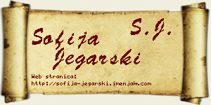 Sofija Jegarski vizit kartica